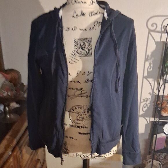 NY&CO SPORT Navy Blue Zip-Up Hoodie Size Small - Picture 8 of 10